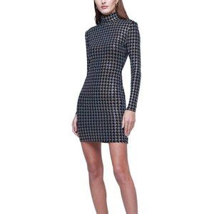L'AGENCE Cher Houndstooth Dress sz Small
